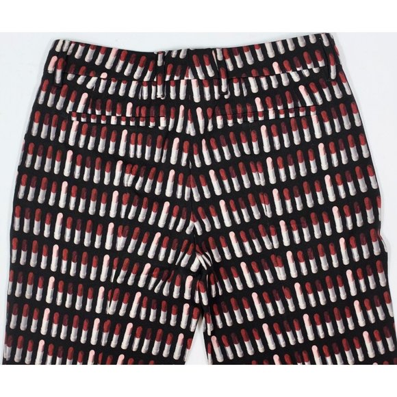 PRADA 38 US 0 pants lipstick print black - Picture 7 of 12